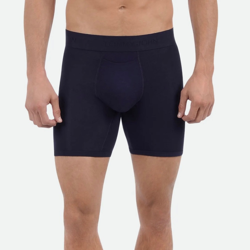 NWT Tommy John Navy Blue 8" Modal Second Skin Boxer Briefs Size Small